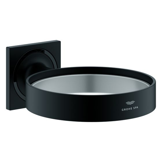 Grohe Allure Halter für Seifenschale 40883000 oder Föneinsatz 40964001, Phantom Black, 40963KF1