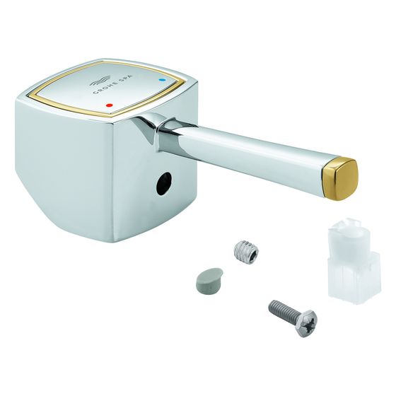 Grohe Hebel für Einhandmischer, mit Temperaturanzeige Rot/Blau, Chrom/Gold, 42645IG0