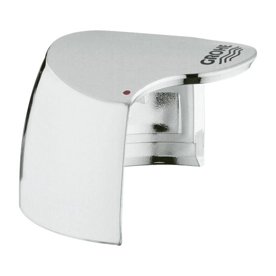 Grohe Abdeckkappe für Eurowing Hebel, Weiß/Gold, 46126LG0