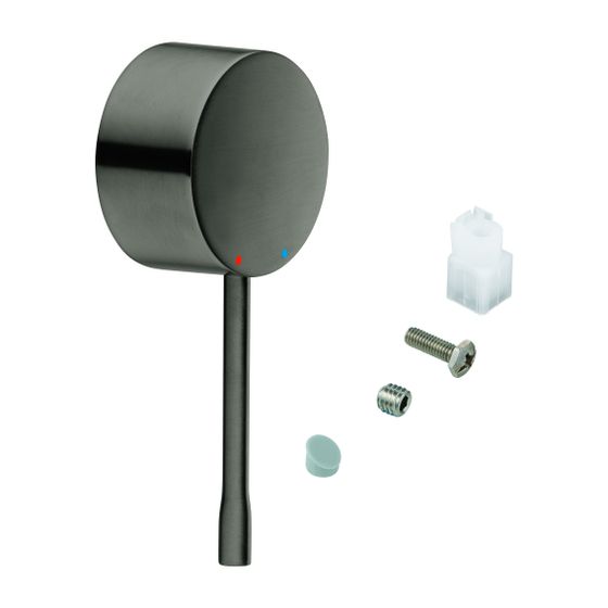 Grohe Hebel Metall, für 46mm Kartusche, Essence Einhand-Brause- und Wannenbatterie Fertigmontageset, Hard Graphite gebürstet
