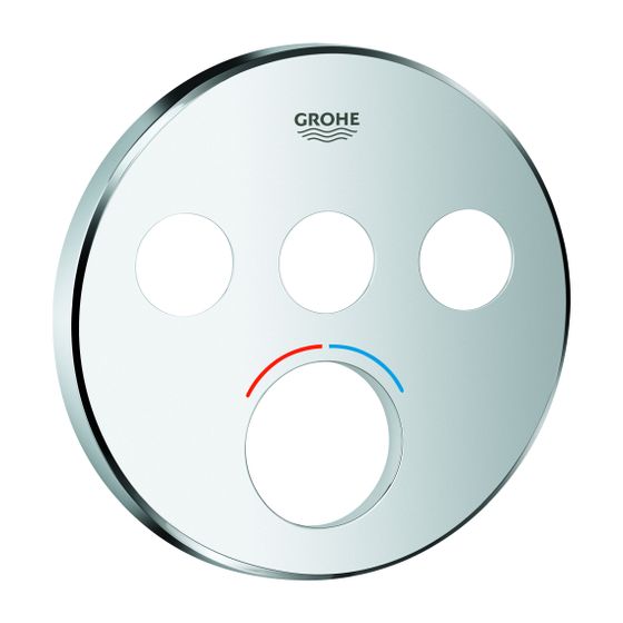 Grohe Rosette rund Chrom für SmartControl Unterputz-Mischer mit 3 Absperrventile