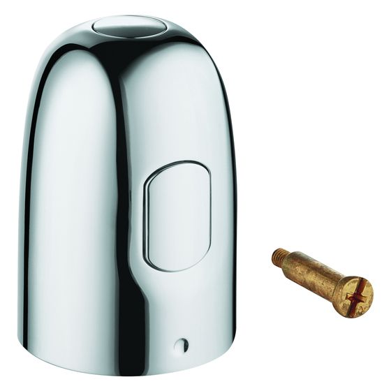 Grohe Absperrgriff mit MetalGrip, EcoButton, für Grohtherm 1000, Mattschwarz, 479762430