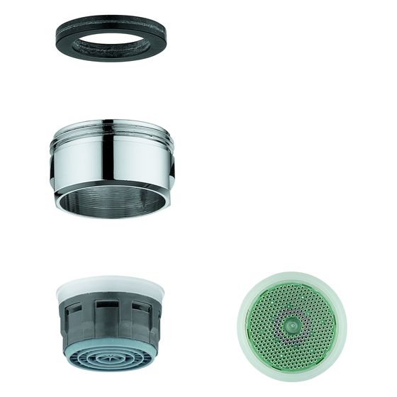 Grohe Mousseur, SpeedClean, Außengewinde M24x1, 481592430, 5,7l/min bei 3 bar, Mattschwarz, 481592430