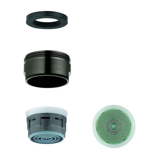 Grohe Mousseur, Außengewinde, M24x1, Durchflussklasse PCA, 5,7l/min, Hard Graphite gebürstet