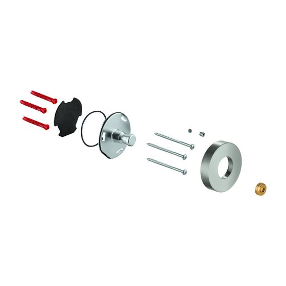 Grohe Brausestangenhalter Supersteel für Duschsysteme mit Thermostatbatterie für die Wandmontage