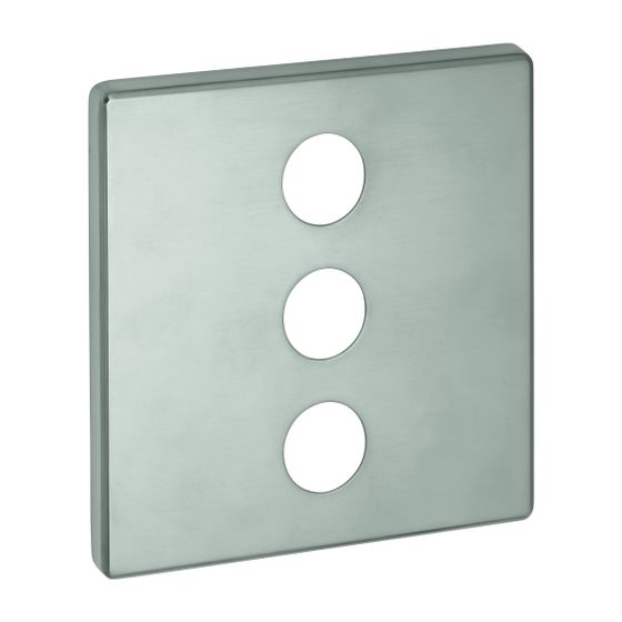 Grohe Rosette eckig für SmartControl, Supersteel für 3-fach Unterputzventil Fertigmontageset