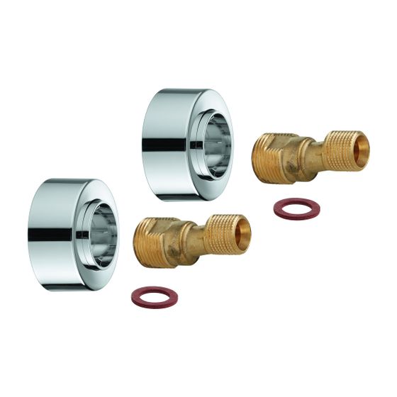 Grohe S-Anschluss mit Schalldämpfer und Schraubrosette, 1/2