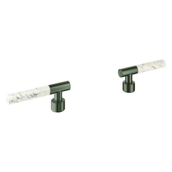 Grohe Atrio Private Collection Hebelgriffe, White Attica Caesarstone, Satin Graphite, 48458MG0