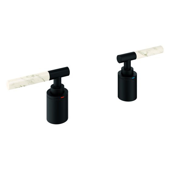 Grohe Atrio Private Collection Hebelgriffe, White Attica Caesarstone, Phantom Black, 48464KF0