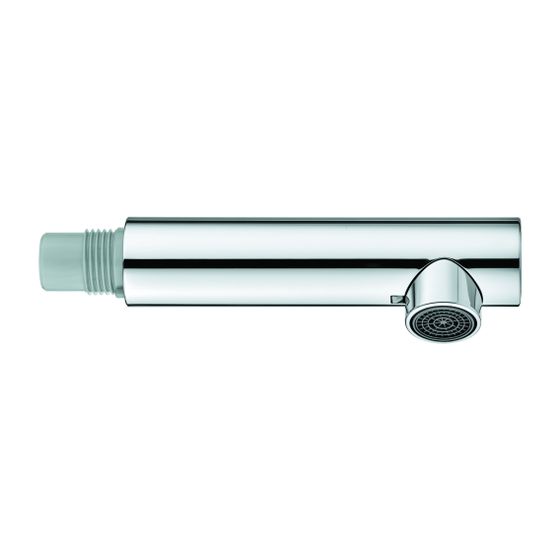 Grohe Auslaufbrause für Einhand-Spültischbatterie, Mousseur mit Jet-Strahl, Chrom, 48532000