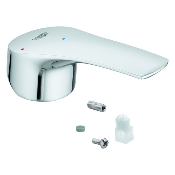 Grohe Hebel für Einhandmischer, mit Temperaturanzeige Rot/Blau, Mattschwarz, 485512430