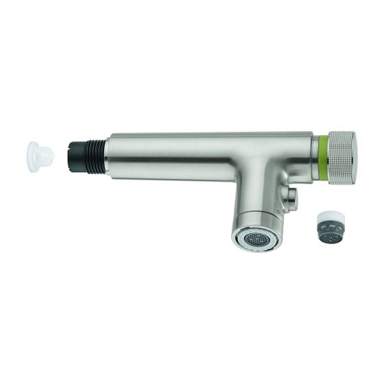 Grohe Spülbrause, 2 Strahlarten, mit Geschirrbrause, mit Rückschlagklappe, Edelstahl, 48600DC0