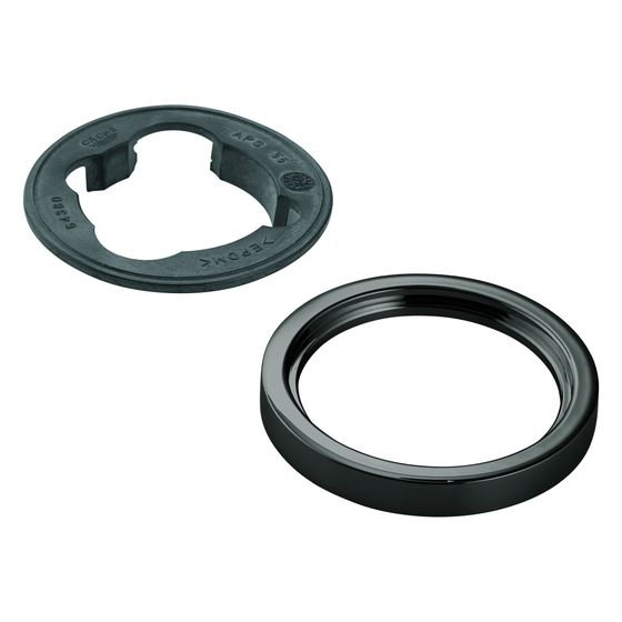 Grohe Rosette rund für Waschtischbatterie ohne Zugstange, Hard Graphite, 48603A00