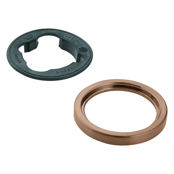 Grohe Rosette rund für Waschtischbatterie ohne Zugstange, Warm Sunset gebürstet, 48603DL0