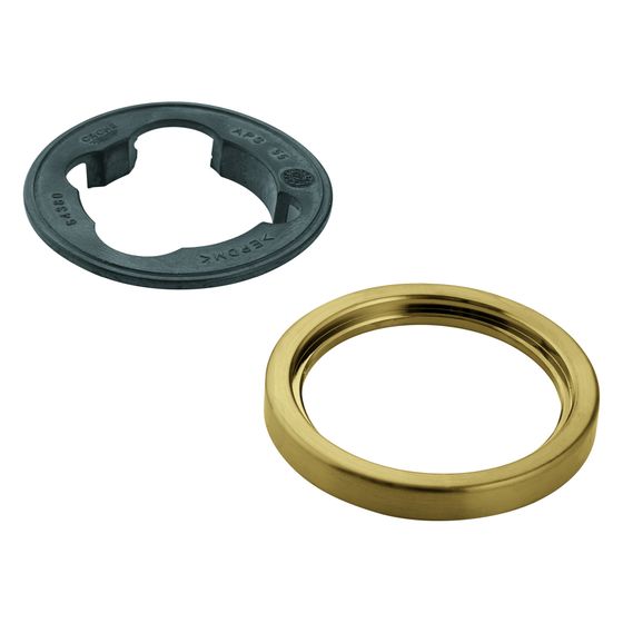 Grohe Rosette rund für Waschtischbatterie ohne Zugstange, Cool Sunrise gebürstet, 48603GN0