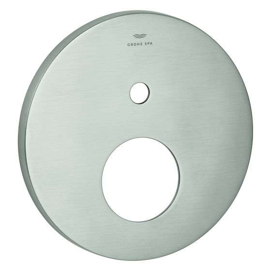 Grohe Rosette rund für Einhandmischer-Fertigmontageset mit 2-Wege-Umstellung, 6 Grad ausrichtbar, Supersteel, 48616DC0