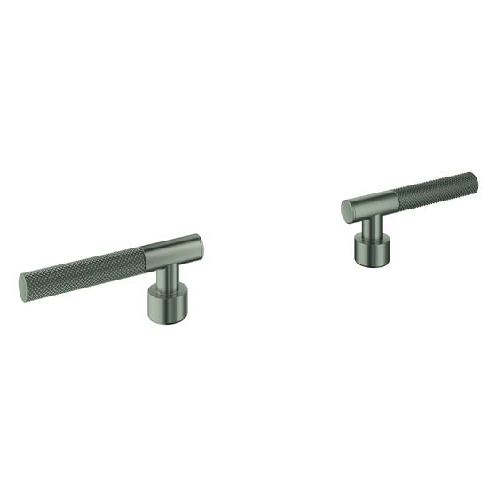 Grohe Hebelgriffe Atrio Private Collection, Rändelstruktur, für 21134/21140/20587/20593/25227, Satin Steel, 48646MS0