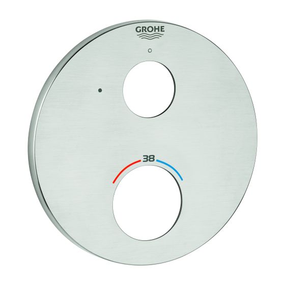 Grohe Rosette rund für Thermostat-Supersteel Fertigmontageset