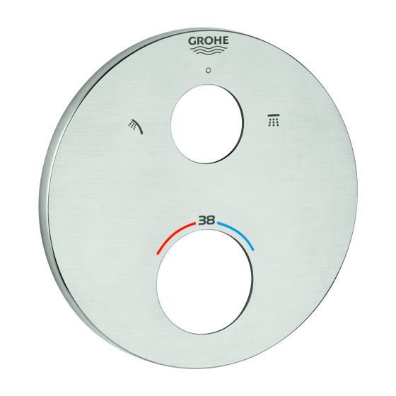 Grohe Rosette rund für Thermostat-Fertigmontagesets, Supersteel