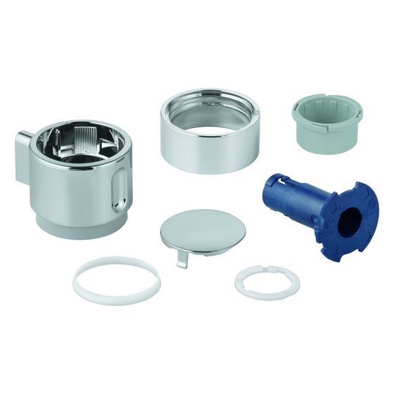 Grohe Absperrgriff für Grohtherm Thermostat-Fertigmontageset, Mattschwarz, 490812430