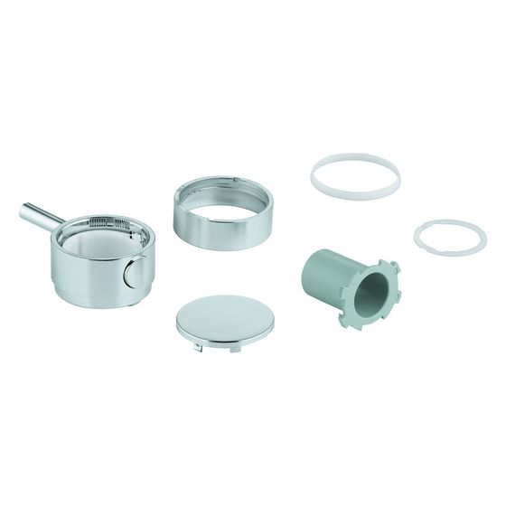 Grohe Temperaturwählgriff rund für Thermostat-Fertigmontageset, SafeStop Sicherheitssperre 38 Grad C, Satin Graphite, 49089MG0