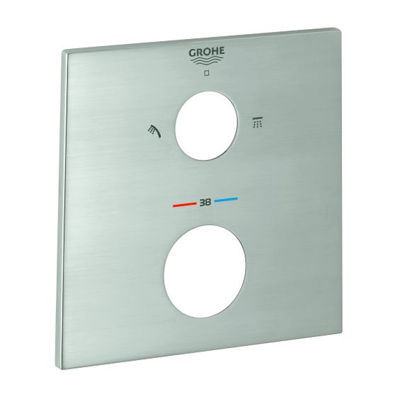 Grohe Rosette eckig für Thermostat-Fertigmontageset, Supersteel, 49102DC0