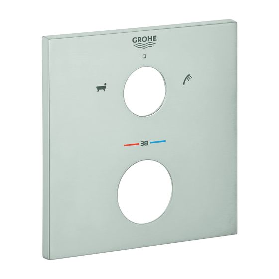Grohe Rosette eckig für Thermostat-Fertigmontagesets Supersteel, 49103DC0