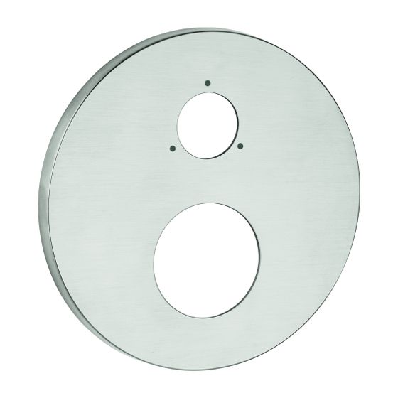 Grohe Rosette rund für Einhandmischer-Fertigmontagesets, Supersteel, Metall, mit Wandrosette, 49105DC0