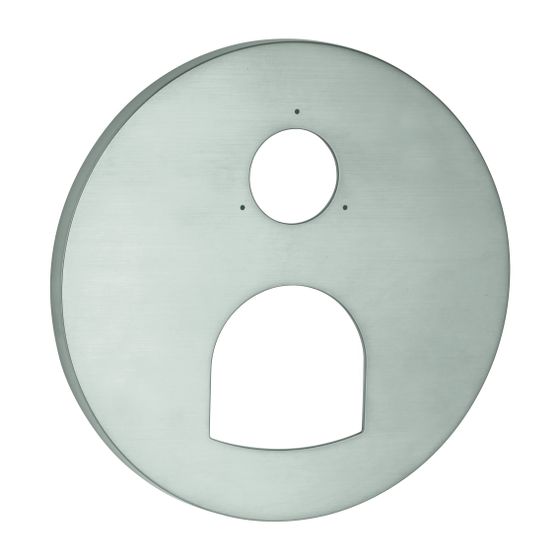Grohe Rosette rund für Einhandmischer-Fertigmontagesets, Supersteel, verdeckte Rosetten-/Schaftabdichtung, 49117DC0