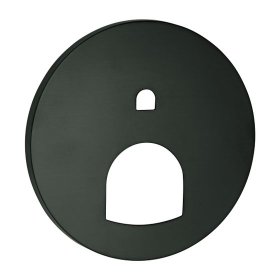 Grohe Rosette rund für Einhandmischer-Fertigmontageset Hard Graphite gebürstet, mit 2-Wege Umstellung, 49118AL0