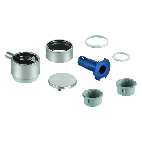 Grohe Absperrgriff Aquadimmer für THM-FMS Dual, rund, mit Kappe, LongLife Oberfläche, Supersteel, 49165DC0