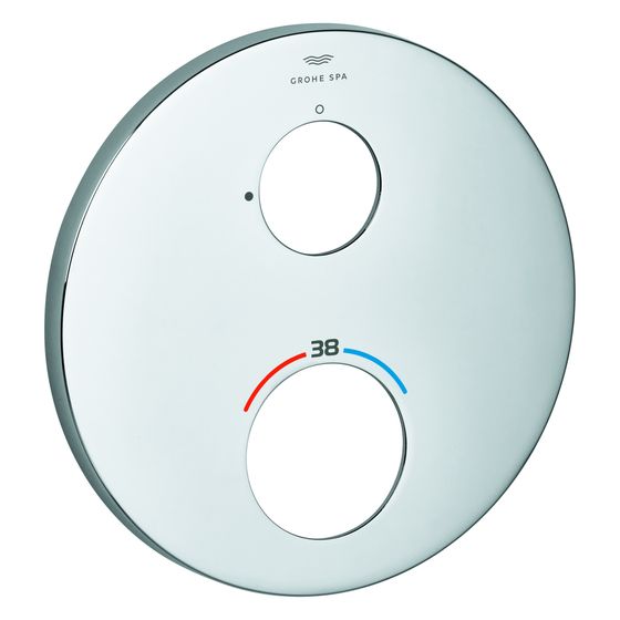 Grohe Rosette rund für Thermostat-Fertigmontageset, 6 Grad ausrichtbar, Warm Sunset gebürstet, 49244DL0