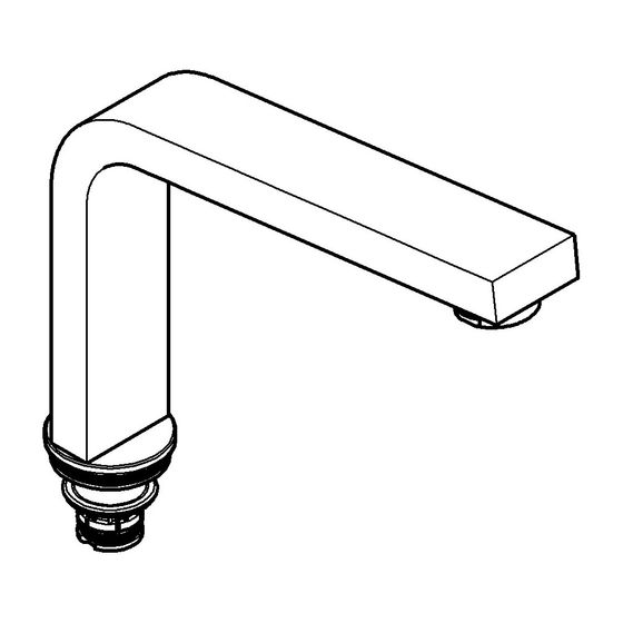 Grohe Auslauf Supersteel, Länge 150mm, schwenkbar, mit Mousseur