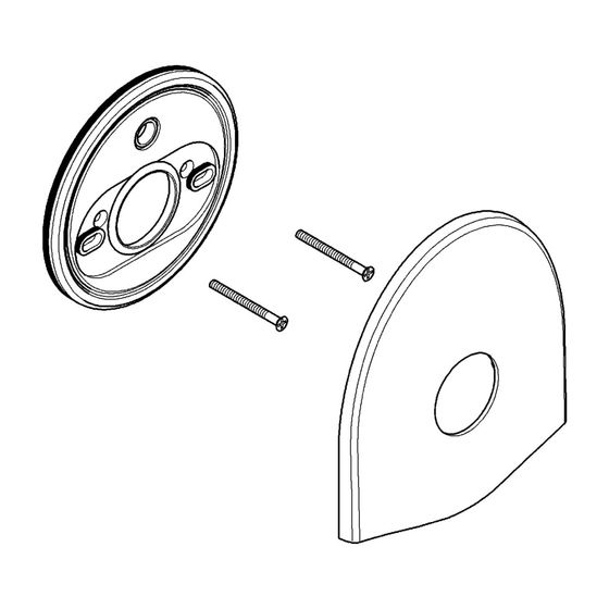 Grohe Rosette für Chiara EH-Brausebatterie, Velourchrom, 46549RR0