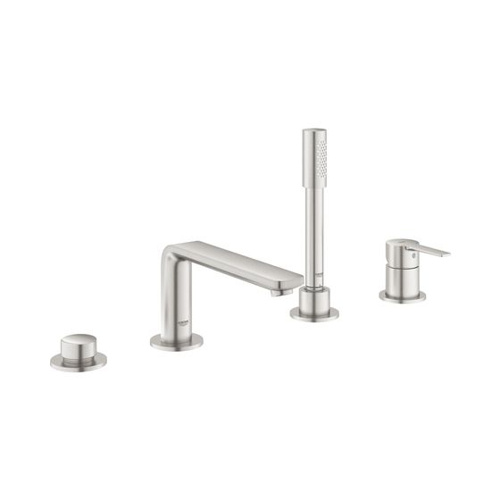 Grohe Lineare 4-Loch-Einhand-Wannenkombination supersteel 19577DC1