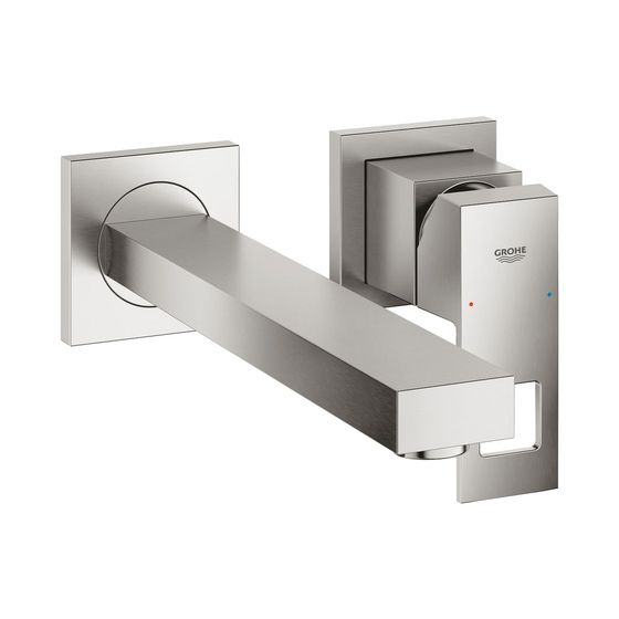 Grohe Eurocube 2-Loch-Waschtischbatterie supersteel 23447DC0