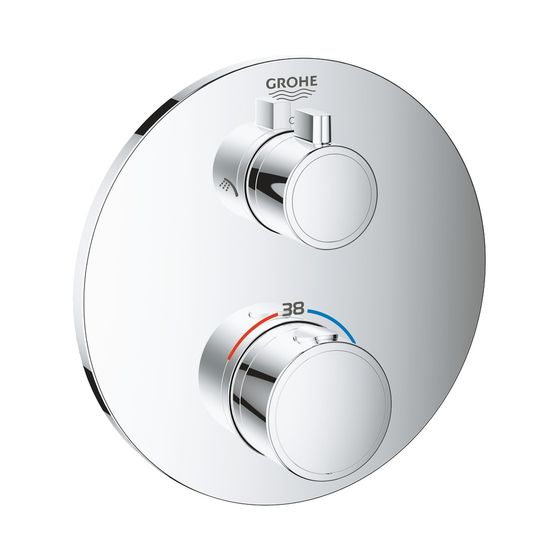 Grohe Grohtherm Thermostat-Brausebatterie mit integrierter 2-Wege-Umstellung chrom 24076000