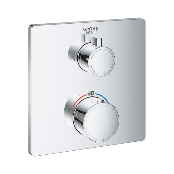 Grohe Grohtherm Thermostat-Brausebatterie mit integrierter 2-Wege-Umstellung chrom 24079000