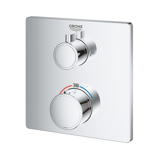 Grohe Grohtherm Thermostat-Wannenbatterie mit 2-Wege-Umstellung chrom 24080000