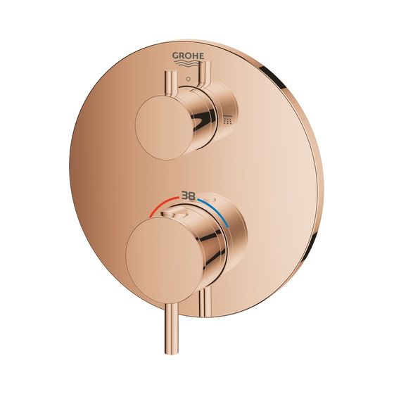 Grohe Atrio Thermostat-Brausebatterie mit integrierter 2-Wege-Umstellung warm sunset 24135DA3