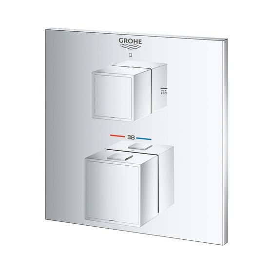 Grohe Grohtherm Cube Thermostat-Brausebatterie mit integrierter 2-Wege-Umstellung chrom 24154000