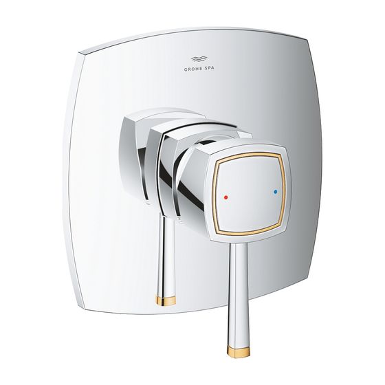 Grohe Grandera 1-Loch-Einhand-Brausebatterie Chrom/Gold, Fertigmontageset für Rapido SmartBox