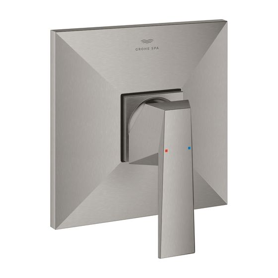 Grohe Allure Brilliant Einhand-Brausebatterie Supersteel, Fertigmontageset für Rapido SmartBox