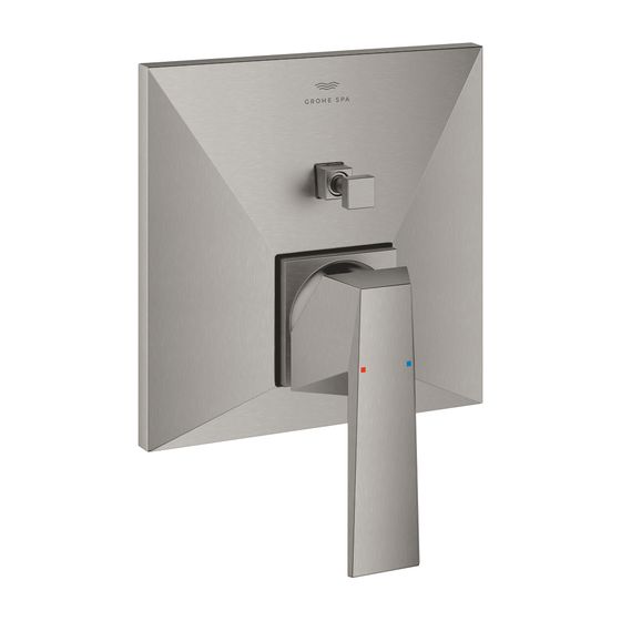 Grohe Allure Brilliant Einhand-Wannenbatterie Supersteel, Wandmontage, Fertigmontageset für 45984