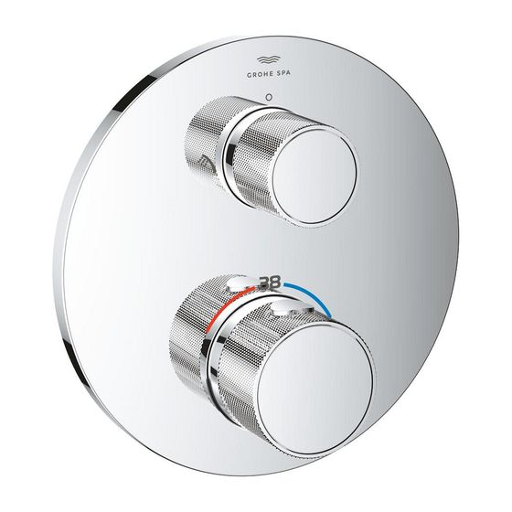Grohe Atrio PC Thermostat-Brausebatterie Chrom mit 2-Wege-Umstellung mit Knopfbetätigung