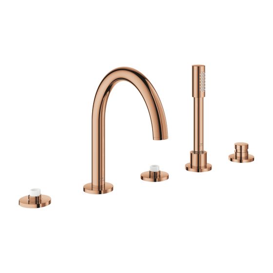 Grohe Atrio PC 5-Loch-Wannenkombination Warm Sunset für Hebelgriffe