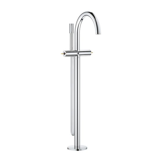 Grohe Atrio PC Wannenbatterie Chrom für Hebelgriffe, Bodenmontage, Fertigmontageset für 45984