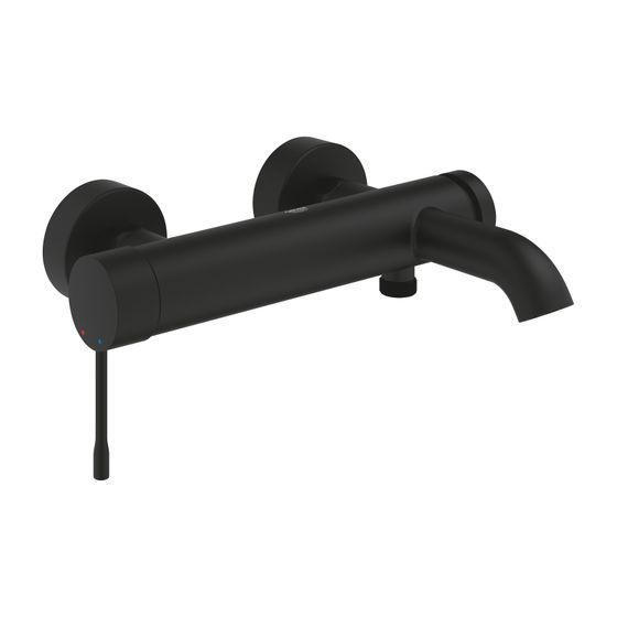 Grohe Essence 1-Loch-Einhand-Wannenbatterie Wandmontage, Phantom Black, Professional Edition