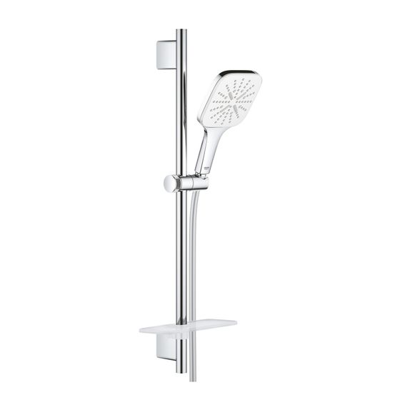 Grohe Vitalio SmartActive 130 Cube Brausestangenset 3 Strahlarten, QuickFix, Chrom, 26596000