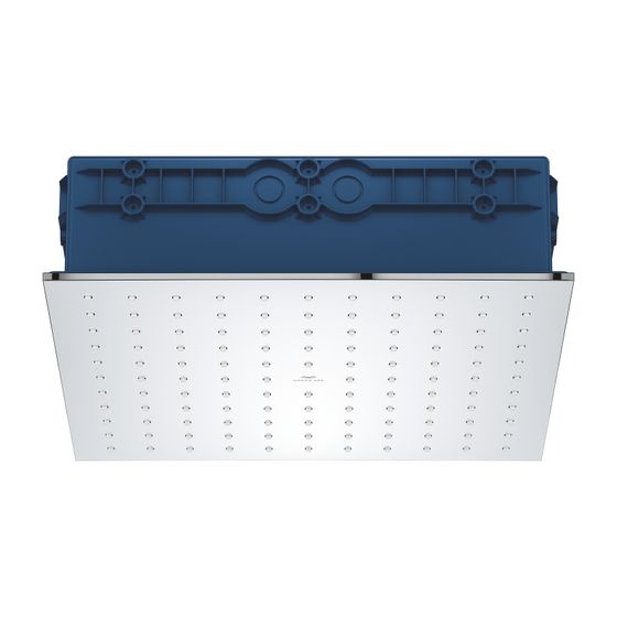 Grohe Rainshower Aqua Deckenbrause Mono 1 Strahl 334x334mm, Chrom, 3bar 21l/min maximaler Durchfluss
